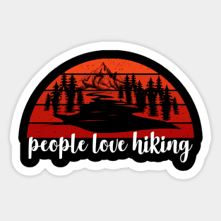 People Love Hiking Sticker